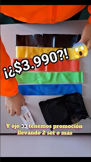 👉 Gym en casa por $3.990 😳 | Set de Bandas de Resistencia (5 niveles)