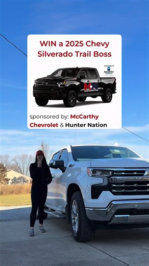 ‼️Thursday we are giving away 2025 Chevrolet Silverado 1500 LT Trail Boss Crew Cab (6.2L V8) from @mccarthychevroletgmc ‼️ Make sure to tune in! | Hunter Nation
