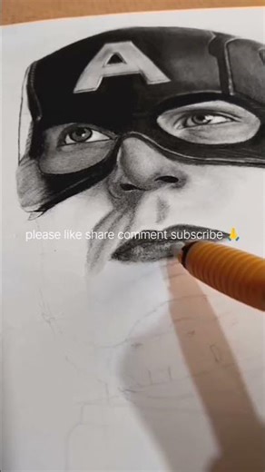 Captain America realistic sketch 🔥
