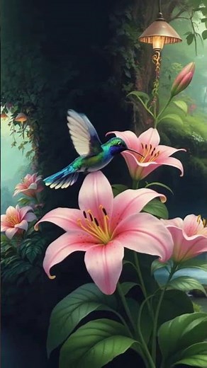 Sparkling Hummingbird – AI Animation