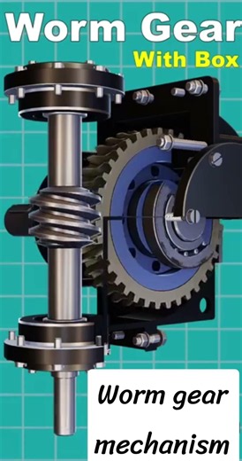 | How Worm Gear Works ⚙️ #MechanicalEngineering #Gearbox #WormDrive #Engineering #viral
