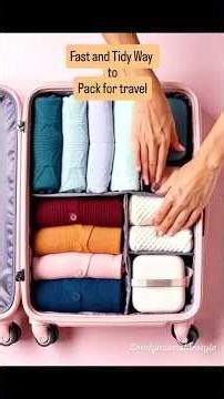 Fast and Tidy way to Pack for travel #bagpackers #packlight #fastpacking