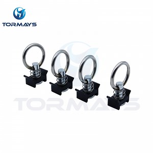 [Hot Item] L Track Single Stud Fitting Spring Loaded Gate Latch Black Coated