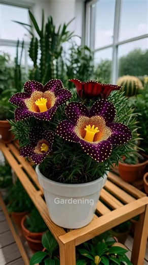 A rare cactus bloom opens in silence, dotted with mystery and glowing like a hidden desert jewel 🌺🌼🌸 #cactusflower #exoticcactus #rareflower #cactuslover #uniqueplants