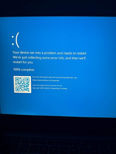 Blue screen of Death Video Memory Management Internal failure? Wie behebt man das?