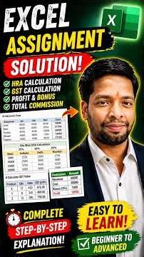 Excel Dhurandhar | Assignment SOLVED 😳 | HRA + GST + Profit in 2.27 Min #shorts #excel