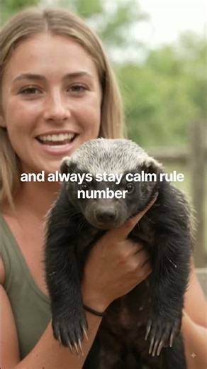 How to Pet a Honey Badger 🦡 | Wildlife Safety #Shorts