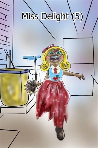 Miss Delight 5 l Poppy playtime #drawing #horrorstation #shortvideo #art #cartoon #horrorstories