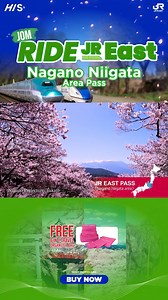 The JR East Nagano Niigata Area Pass is a rail pass for exclusive use by foreigners in Japan, providing unlimited travel on JR trains (including shinkansen and limited express trains) and local JR buses in the Greater Tokyo area, in Nagano and Niigata prefectures and in the Shonai Region of Yamagata Prefecture on five consecutive days. Purchase your JR East Pass here ➡️ https://bit.ly/49Kyfme FREE 6in1 Travel Organizer Bag Only at HIS Malaysia #jreast #naganonigata | HIS World