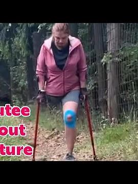 Amputee adaptive crutches user adventure workout routine