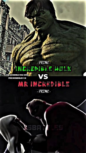 Incredible Hulk vs Mr Incredible #incrediblehulk #mrincredible #theincrediblehulk #theincredibles #jsbattles