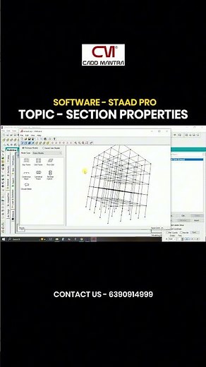 Stadd Pro Tutorial | Section Properties Explained
