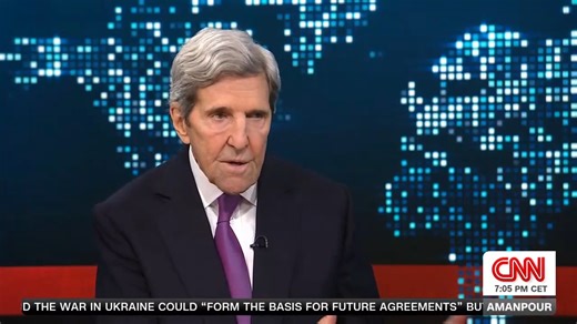 "I hope they're successful, genuinely... the war must end," former US Secretary of State John Kerry tells me about ongoing peace talks over Ukraine. But "one has to be tougher... You know the old saying, 'peace at any cost'? No." | Christiane Amanpour