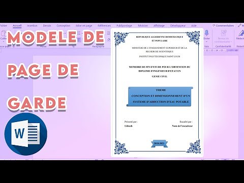 Faire une page de garde sur Word en 5 min