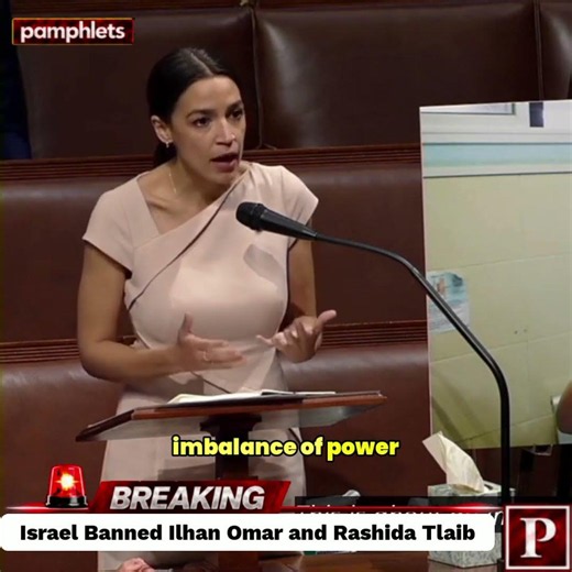 🚨🇮🇱 — AOC condemns Israel for banning Ilhan Omar and Rashida Tlaib.