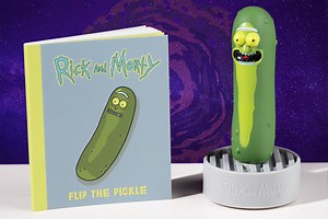 Talking Pickle Rick: A squeezable Pickle Rick figurine that talks!