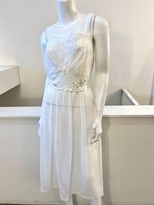 1950s Vintage Nightgown With Femine Satin & Lace Detailing | White | Size Medium,8 - Etsy