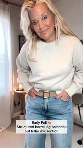 3 Ways to Style Viral Walmart Barrel Jeans on a Midsize Midlife Body 👖 | Belly-Friendly Fashion