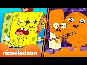 Weirdest Jobs For 20 MINUTES! 💥 SpongeBob & Rock Paper Scissors | Nicktoons