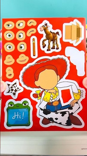 Disney TOY STORY 5 Movie! DIY Make a Face Stickers with Jessie and Lilypad