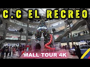 ASI se encuentra el CENTRO COMERCIAL EL RECREO en DICIEMBRE 2025 walking tour 4k