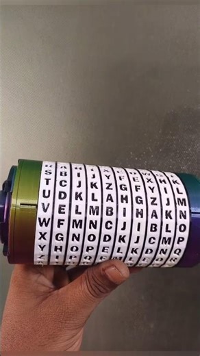 Cryptex Puzzle Game Box 3D Printed #fun #satisfying #design #cryptex #puzzle