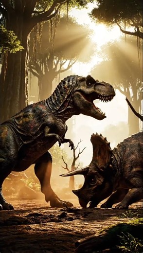 Dinosaurs Battle:T-Rex vs Triceratops, The Jungle didn’t Survive #jurassicworld #dinosaurvideos