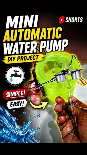 🔥 Mini Automatic Water Pump DIY Project | Amazing Arduino Hack#viralvideo #scienceproject