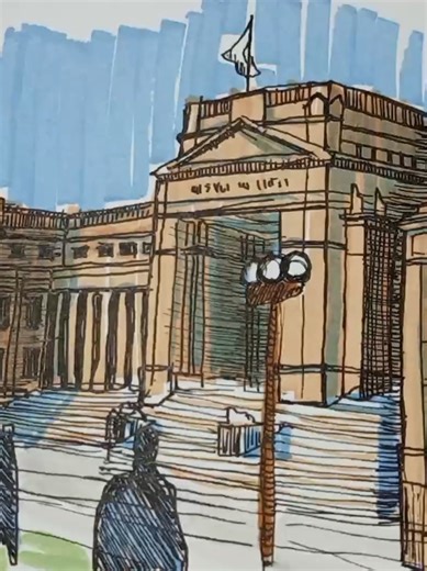 #fyp #architecture #peru #drawing #sketch Coloring my latest sketch with Copics, thanks for the 100 followers! more drawing videos coming up!✍️