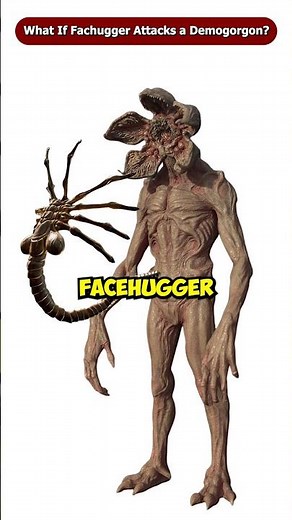 What If The Facehugger Attacks a Demogorgon From Stranger Things? #Shorts #marvel