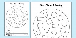 Shape Pizza Colouring Activity