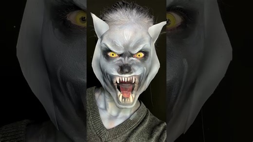 Transform into a werewolf with this eerie makeup illusion