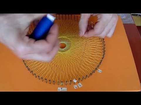 How to make a painting with stretched threads, String Art