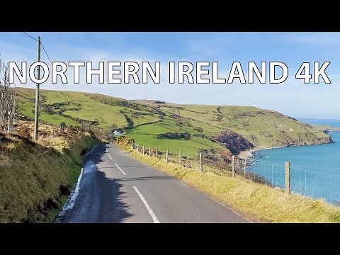 Northern Ireland 4K - Scenic Drive - Narrow Cliffside