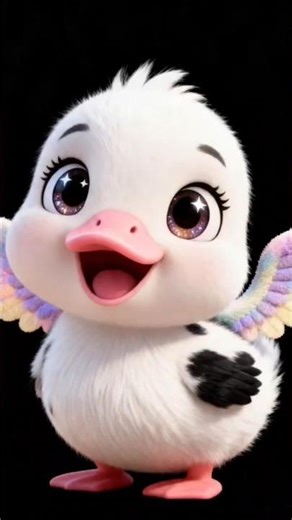 Cute Baby Duck Smiles & Blinks 🦆💛 (Relaxing Loop)
