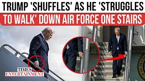 Trump's Air Force One moment goes viral as clip shows 'careful' exit, internet reacts