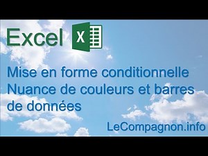 Excel : Nuances de couleurs et barres de données