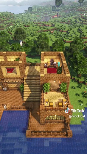 Minecraft Lakeside House Build | No Music Tutorial