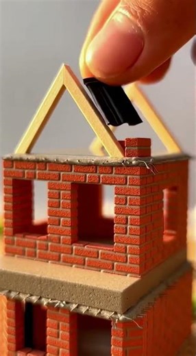 Tiny Tools Building A Mini House 🔧 #Shorts #YouTubeShorts #Viral