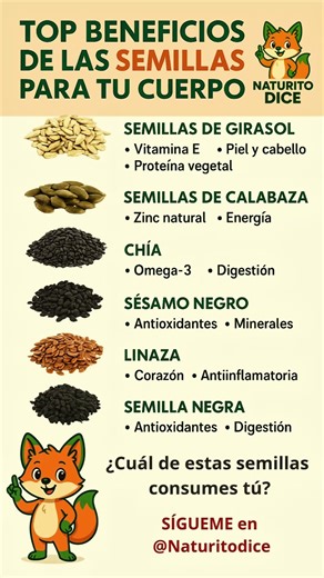 📢ESTAS SEMILLAS AYUDAN MÁS DE LO QUE🌱 CREES#semillas #saludnatural