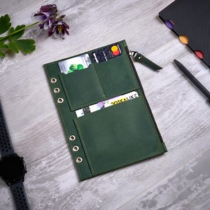 Leather Binder Insert, Card Holder for Planner, Refillable Planner Accessory, Planner Storage Pocket, Functional Journal Insert - Etsy