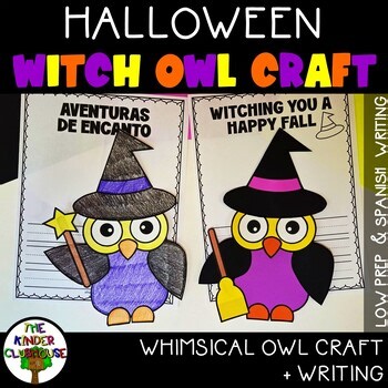 Halloween Writing Craftivity | Owl Craft | Witch Craft