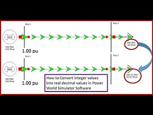 How to convert integer values in real decimal values in Power World Simulator Software (Tutorial)