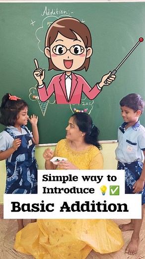 Simple way to introduce basic Addition for kindergarteners 📌 To know more, hit the follow button ✅ and like , share 😉🥰 for more interesting teaching techniques 😀 . . . . #kindergarten #kids #school #earlychildhoodeducation #teachers #toddler #activity #math #maths #funwaylearning #addition #trendingreels #reels #activity #montessori #momlife #fyp | Deeksha Preschool