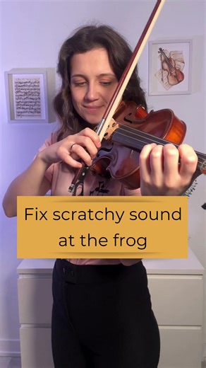 Struggling with scratchy sounds? 🫣 Here are 5 quick fixes: 1. Relax shoulder, raise elbow. \t2.\tFirm grip, gentle pressure. \t3.\tUse frog part of bow. \t4.\tMaintain light touch, consistent bowing. \t5.\tPractice scales for control and consistency. Keep an eye on your rosin usage. Too much can produce a harsh tone. All that and much more I teach in my violin course for beginners, link in the bio 📌 To get additional 15% discount DM me ✨ #violin #study #studymotivation #violinbeginner #violinc
