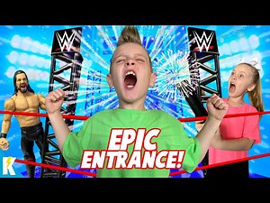 KidCity Makes an Epic WWE Entrance! (WWE Wrekkin' Entrance Stage!) - Videos For Kids