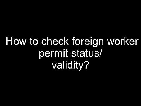 How to check work permit status and validity ? for Singapore work permit