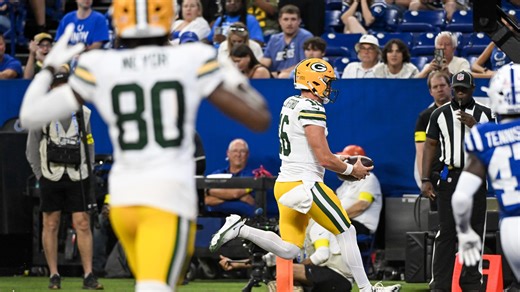 Quarterback Sean Clifford talks after go-ahead touchdown run to give the Packers the win