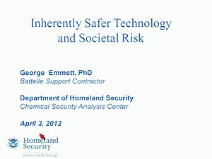 Applying Inherently Safer Technology and Safer Design Strategies to Reduce Societal Risk in the Chemical Supply Chain