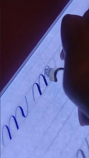 Calligraphy copperplate lowercase 'm' tutorial guide worksheet effects